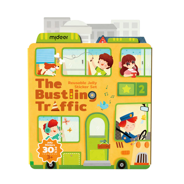 Mideer Jelly Sticker Set: The Bustling Traffic