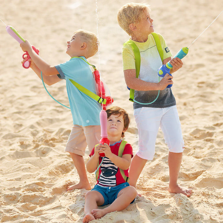 Image of Backpack Water Gun in Crab shape, is ultimate aquatic adventure companion for outdoor fun, perfect for kids aged 3 and above