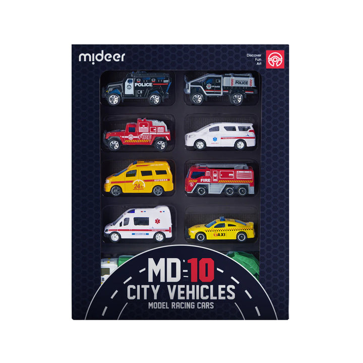 mideer racing cars city vehicles 10p