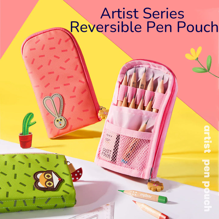 Image of Artist Pen Pouch, the houghtful organization keeps art supplies tidy and accessible