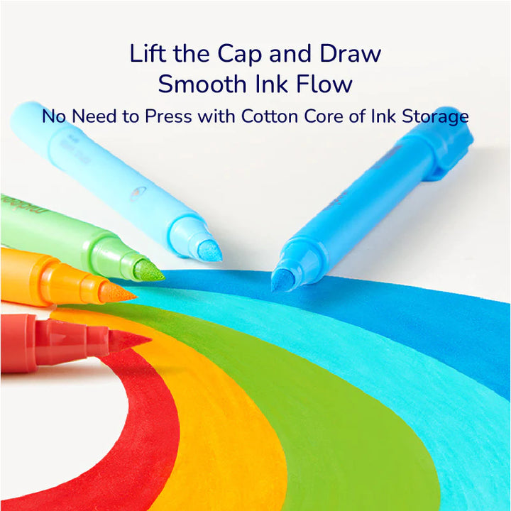 Image of Acrylic Markers in 36 colors, simply lift the cap and draw, the ink flows smoothly, providing you with a wonderful drawing experience