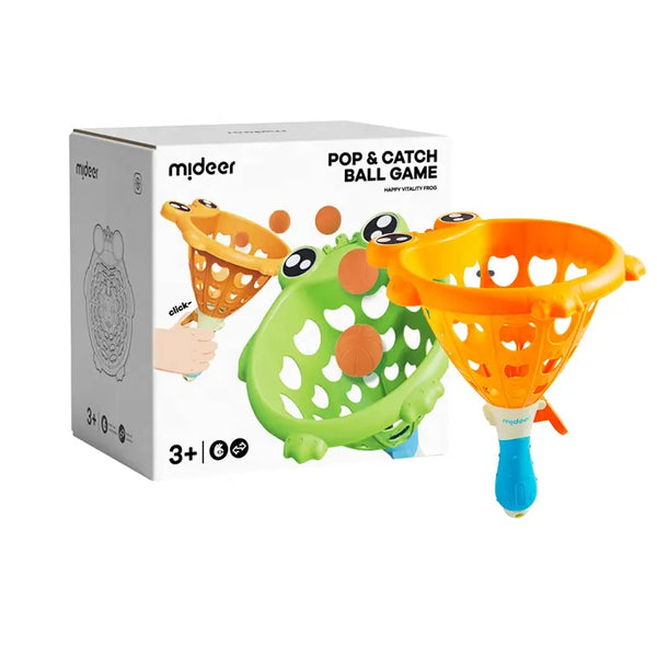 Mideer Kids Pop and Catch Ball Game - Happy Vitality Frog
