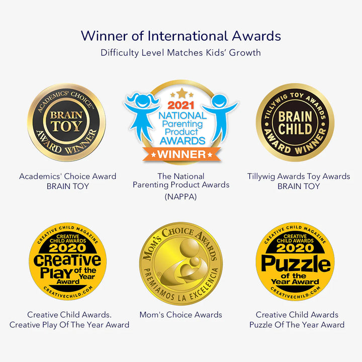 Image of Level Up Puzzles-Winner of international awards, difficulty level matches kids' growth. 