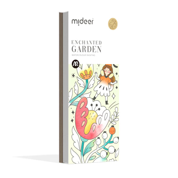 Mideer watercolour painting book: Enchanted Garden