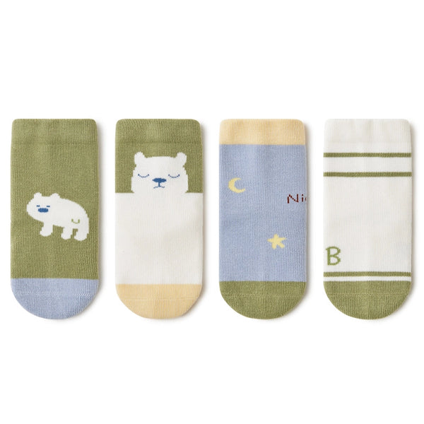 4 Pack Socks: Sleepy Bear