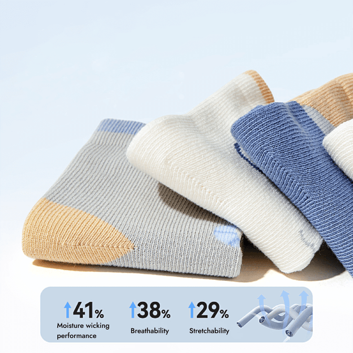 Beibi Bas Beibi - Baby and Toddler Socks: 4 Pack in Hippo Series – HeyKids Australia