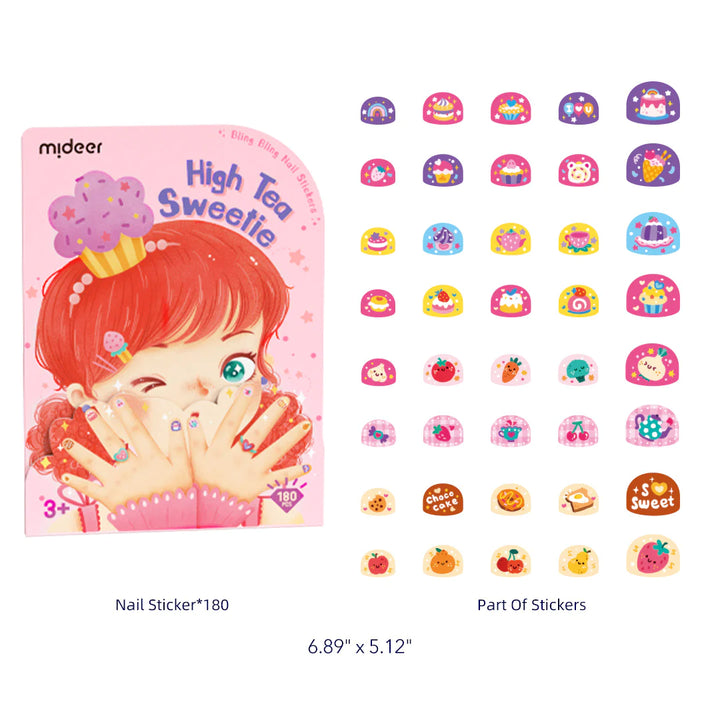 Image of Bling Bling Nail Stickers with 180 pieces of nail stickers inside, very cute and lovely