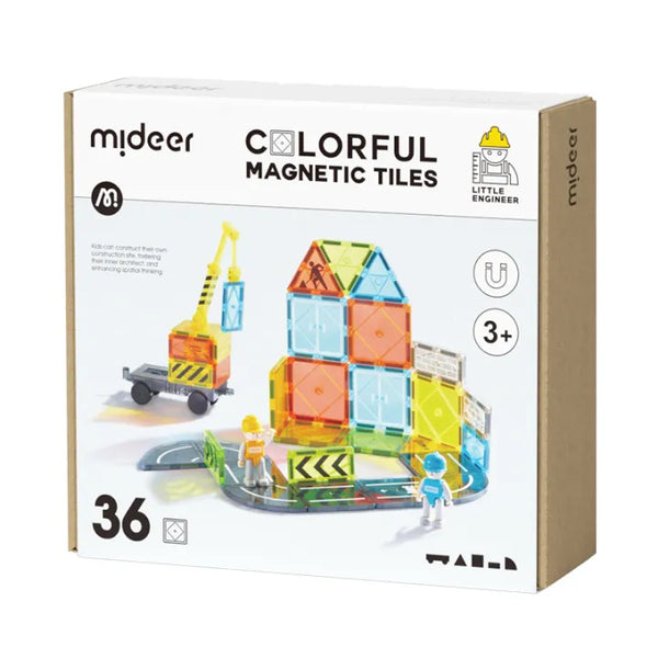 Mideer - Colorful Magnetic Tiles: Little Architect 36P