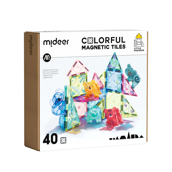 Mideer - Colorful Magnetic Tiles: Wonderful Forest 40P