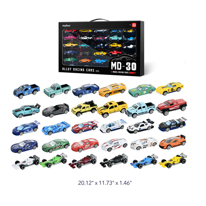 Image of Alloy Racing Cars-30P Classic Edition, made from durable alloy with vibrant colors and realistic detailing for a charming appeal