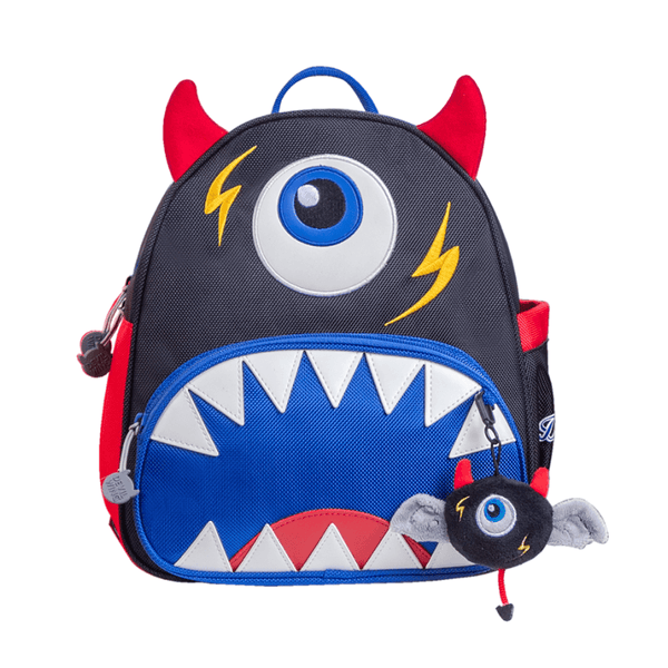 Preschooler Backpack With Cute Logo Pendant Black - Devil Wing