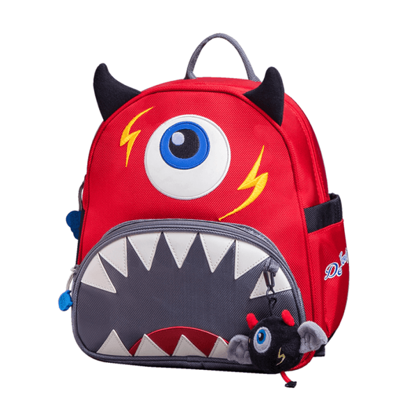 Preschooler Backpack With Cute Logo Pendant Red - Devil Wing