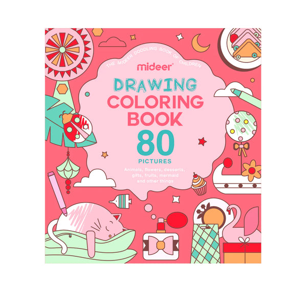 Mideer Drawing Coloring Book Pink