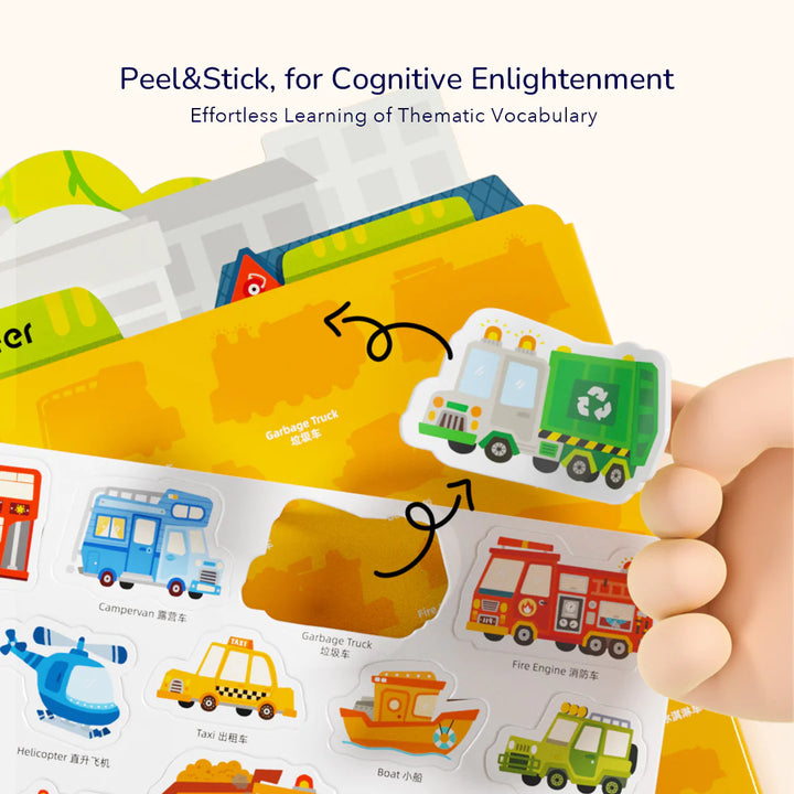 Image of Sticker Set. children can create their own traffic scenarios and explore the concept of movement and transportation.