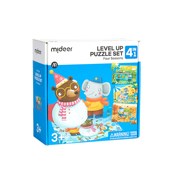 Mideer Level Up! 4 in 1 Puzzle Set: Four Seasons 12-35P