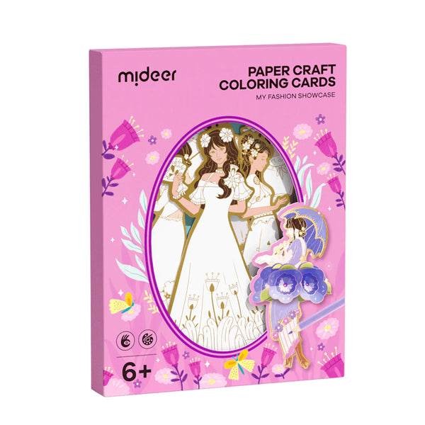 Mideer Paper Craft Coloring Cards: My Fashion Showcase