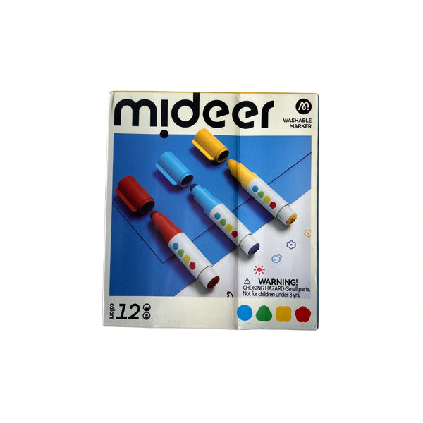 Oops Box - Mideer Round-Tip Stamper Washable Marker: 12 Colors