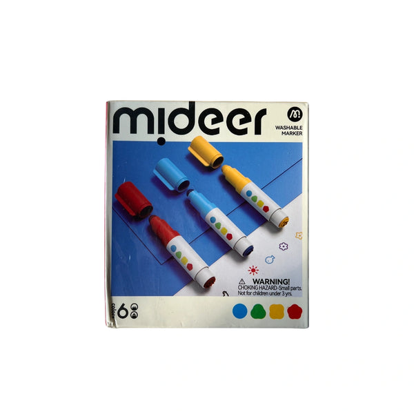 Oops Box - Mideer Round-Tip Stamper Washable Marker: 6 Colors