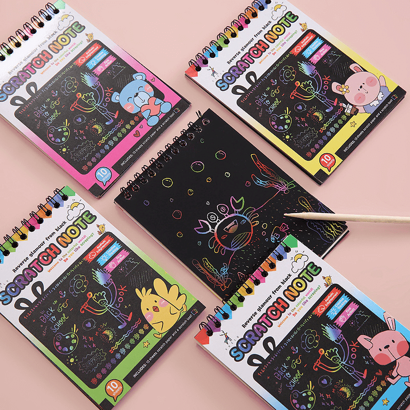 Rainbow Scratch Note 10 Sheets – HeyKids Australia