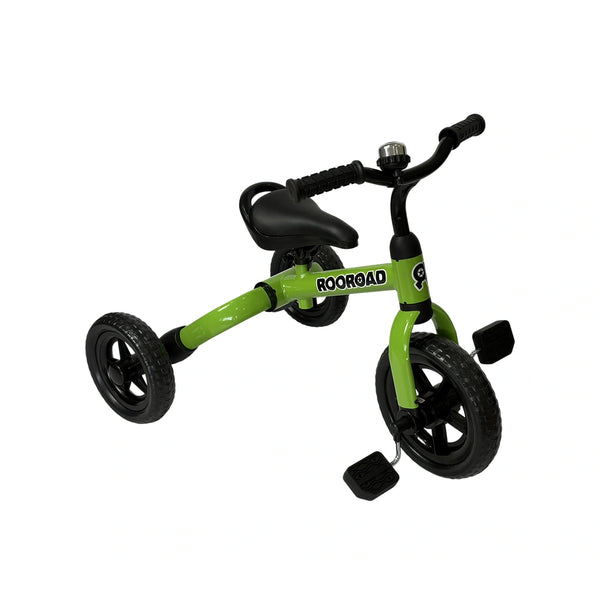 RooRoad - 3 in 1 Foldable Tricycle & Balance Bike: Green
