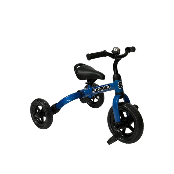 RooRoad - 3 in 1 Foldable Tricycle & Balance Bike: Blue