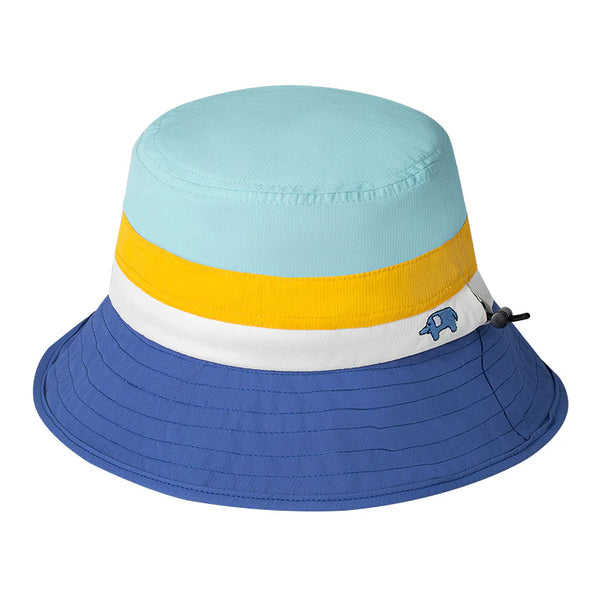 Shukiku - Kids Sun Hat 50+ UPF: Yellow Blue