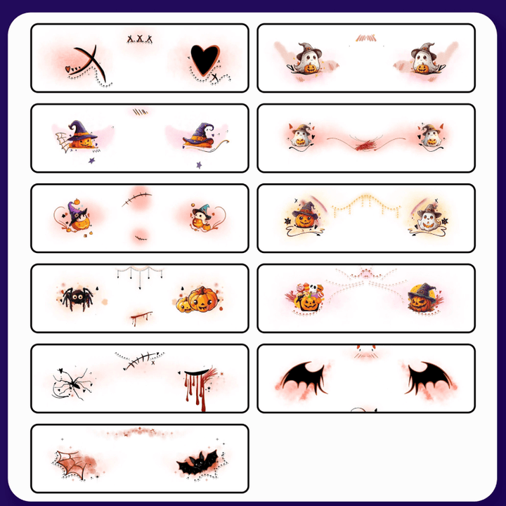 Temporary Face Tattoo Stickers Halloween