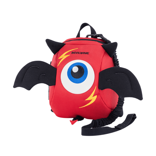Toddler Anti-Lost Backpack Red For Kids Aged 1-3 - Devil Wing