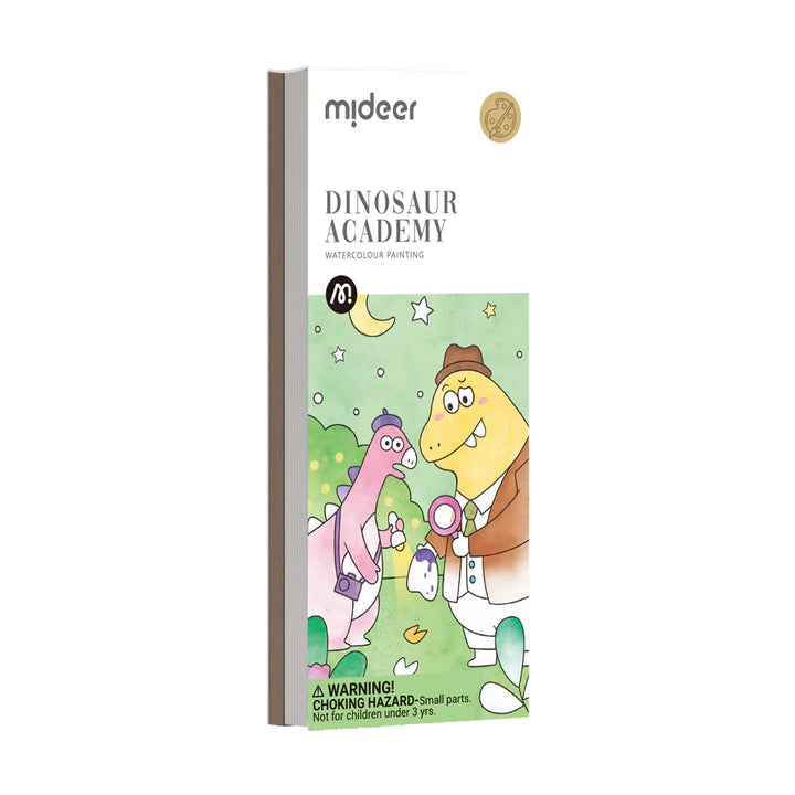 Mideer Watercolour Painting Book: Dinosaur Academy